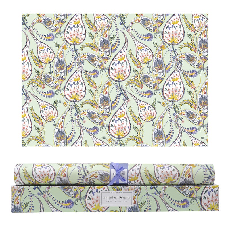 MERRITON Scented Drawer Liners for Dresser â€“ 6 Large Non Adhesive Dresser Drawer Liner Sheets, 22 x 16 in, Drawer Liners for Kitchen Cabinets & Closet Shelves, Cabinet Liner & Shelf Paper (Botanical Dreams) - Image 1